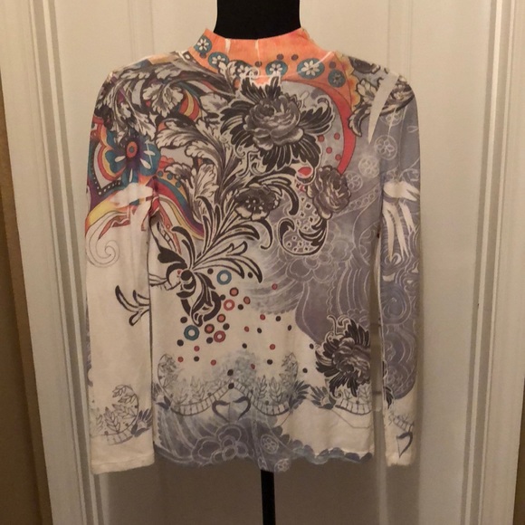 Daniel Benjamin Rayon Hand Painted Swing Sweater - Picture 2 of 2
